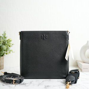 NWT Tory Burch Thea Swingpack Leather Crossbody in Black
